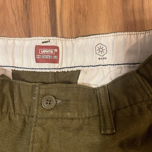 Levi’s XX Chino EZ Relaxed Green Stretch Pants Small 30” - 32” Waist - Picture 3 of 6